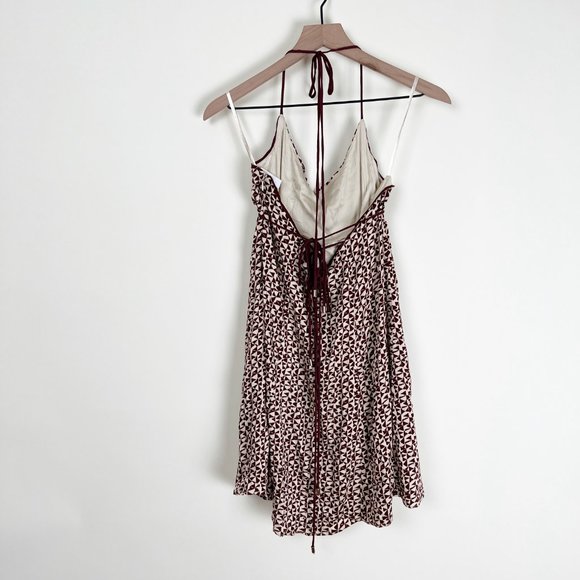 Free People Kai Mini Dress Print Tie Strap Low Back Sundress Summer Sun Backless - Picture 9 of 12